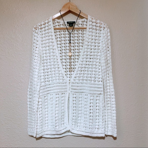 Eddie Bauer Sweaters - 🛍 BEAUTIFUL EDDIE BAUER HAND CROCHETED SWEATER 🛍